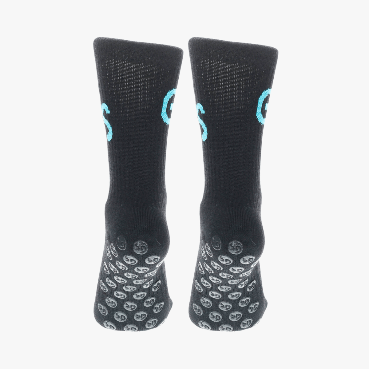 Alpakka Ull Gripsocks - Svart/turquoise - GSPERFORMANCE