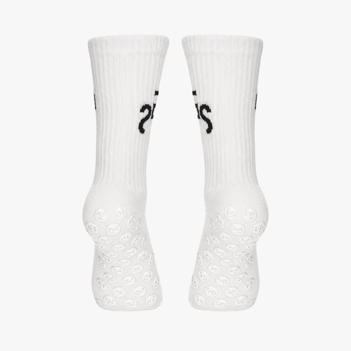 Hvite gripsocks - svart logo | 2026 versjon - GSPERFORMANCE
