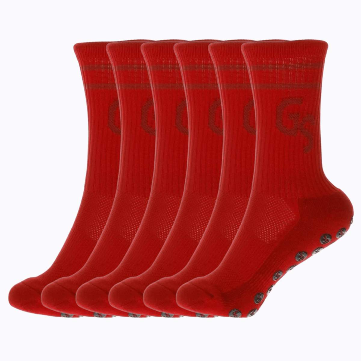 Mørkerøde gripsocks - 6pk - GSPERFORMANCE