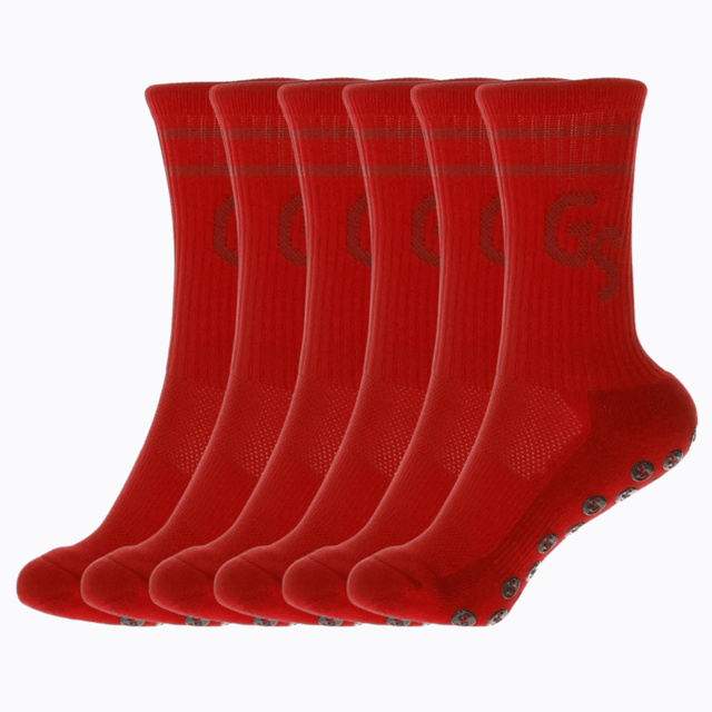 Mørkerøde gripsocks - 6pk - GSPERFORMANCE