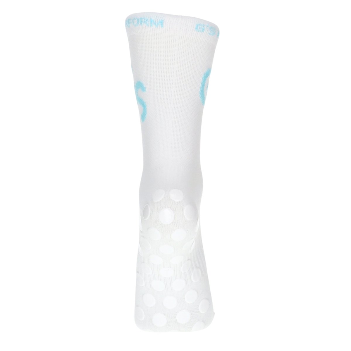 Standard - Hvite Gripsocks med turkis logo - GSPERFORMANCE