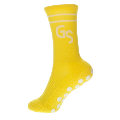 2.0 Standard - Gule gripsokker med hvit logo