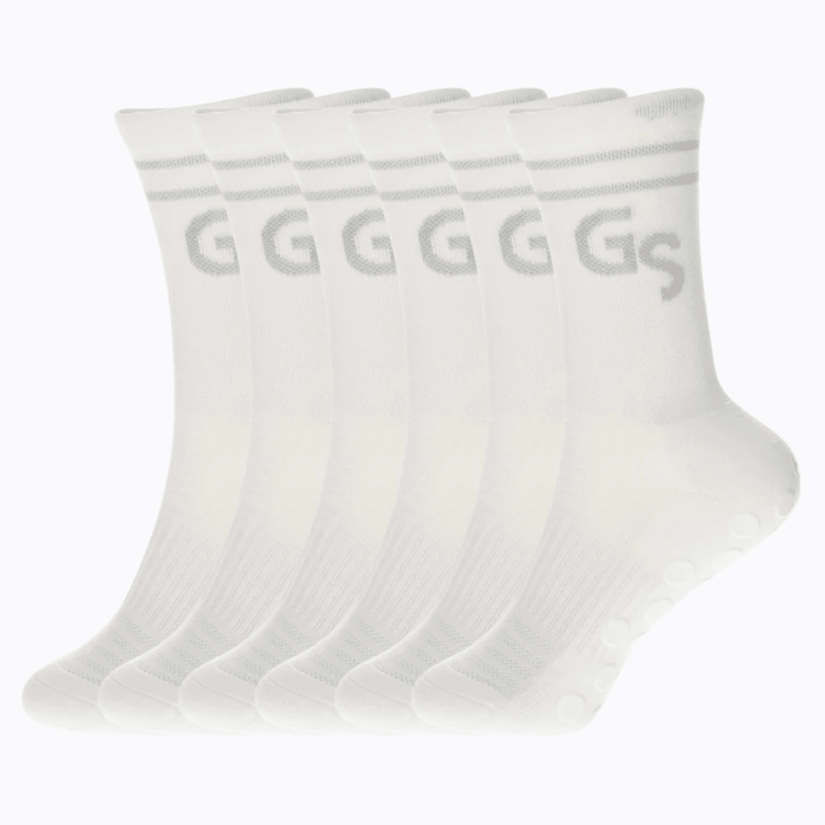 2.0 Hvite gripsocks - 6pk - GSPERFORMANCE