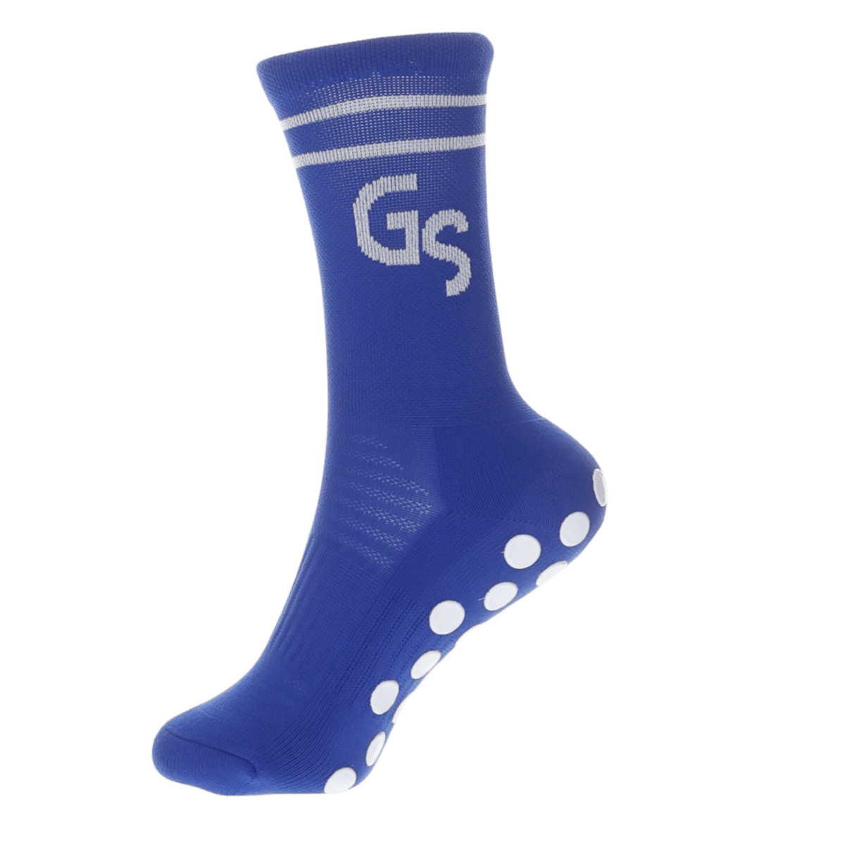 2.0 Standard - Blå gripsokker med hvit logo - GSPERFORMANCE