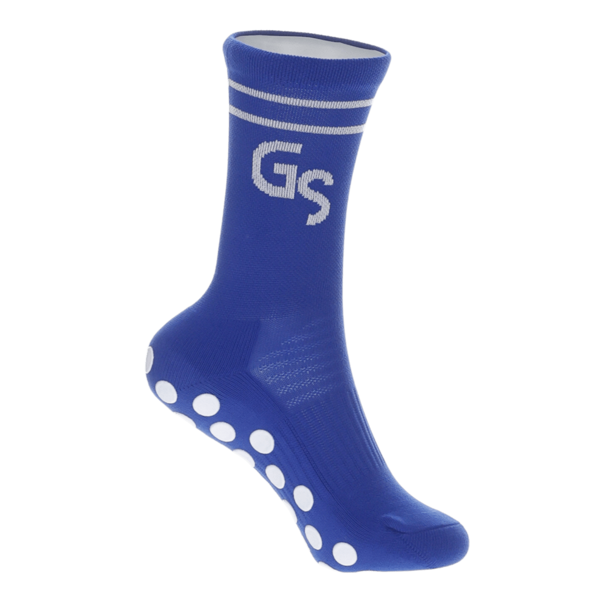2.0 Standard - Blå gripsokker med hvit logo - GSPERFORMANCE