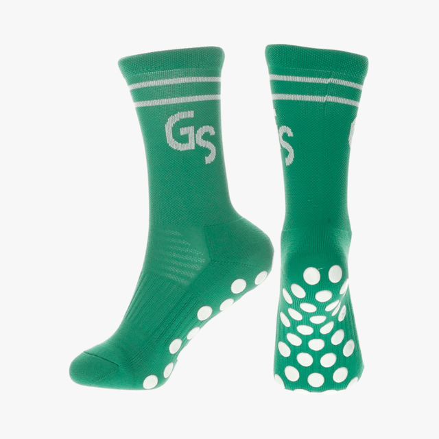 2.0 Standard - Grønne gripsokker med hvit logo - GSPERFORMANCE