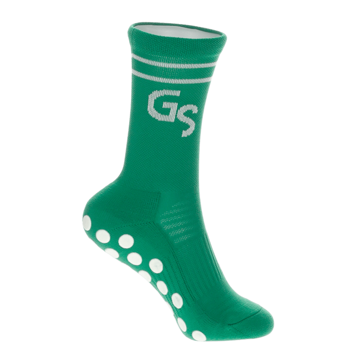 2.0 Standard - Grønne gripsokker med hvit logo - GSPERFORMANCE
