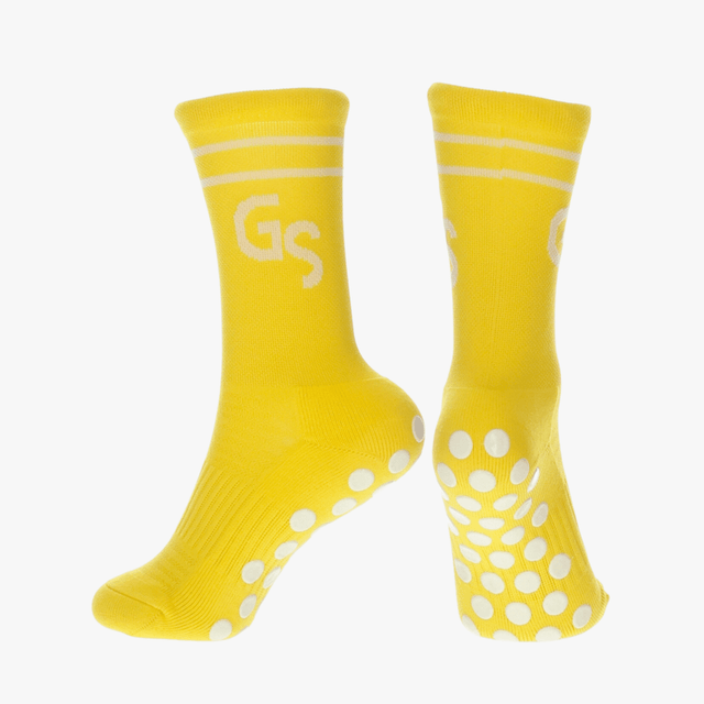 2.0 Standard - Gule gripsokker med hvit logo - GSPERFORMANCE