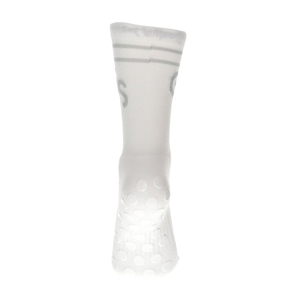 2.0 Standard - Hvite gripsokker med grå logo - GSPERFORMANCE