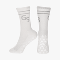 2.0 Standard - Hvite gripsokker med grå logo - GSPERFORMANCE