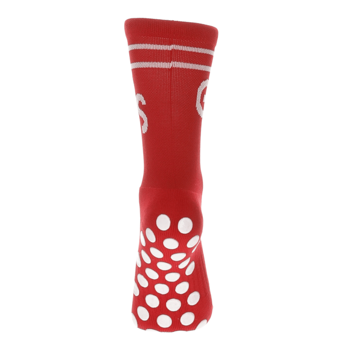 2.0 Standard - Mørke røde gripsokker med hvit logo - GSPERFORMANCE