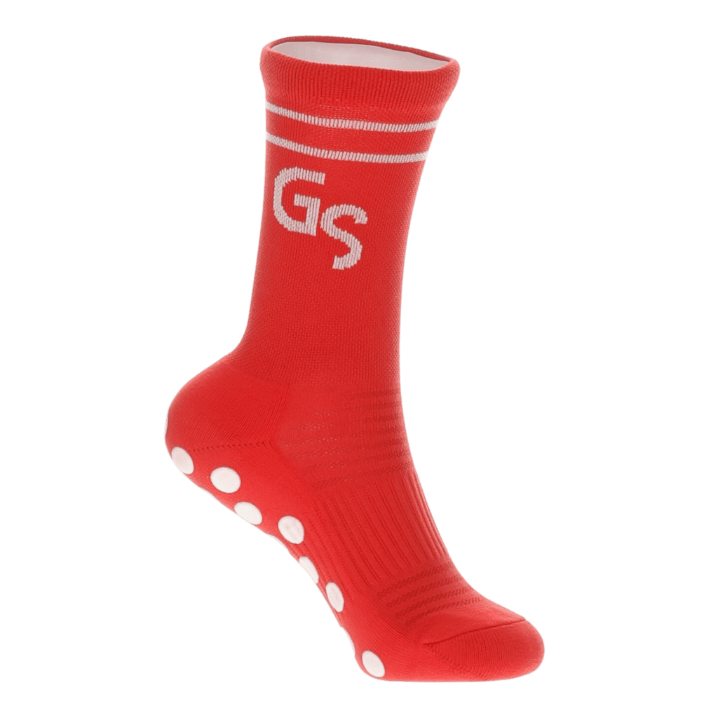2.0 Standard - Røde gripsokker med hvit logo - GSPERFORMANCE