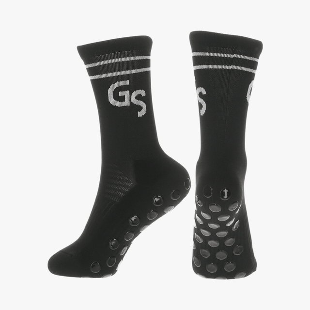 2.0 Standard - Svarte gripsokker med hvit logo - GSPERFORMANCE