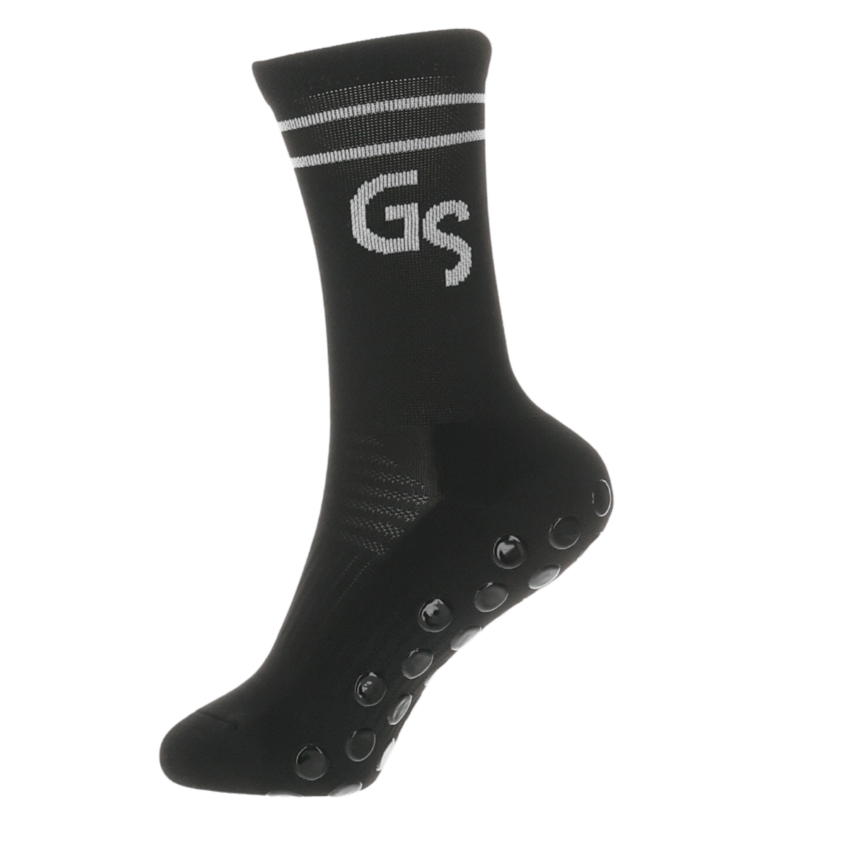 2.0 Standard - Svarte gripsokker med hvit logo - GSPERFORMANCE