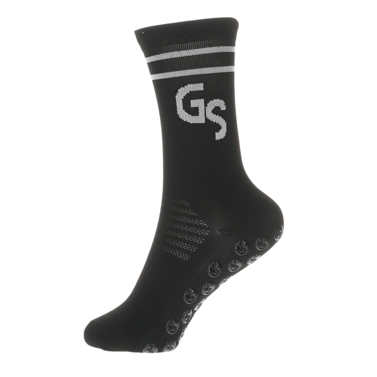 2.0 Tynne - Svarte gripsokker med grå logo - GSPERFORMANCE