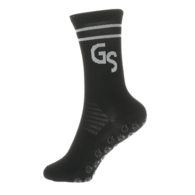 2.0 Tynne - Svarte gripsokker med grå logo - GSPERFORMANCE