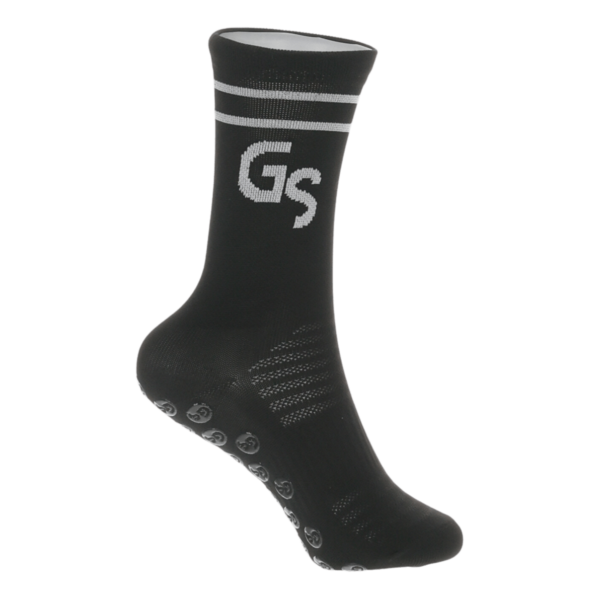 2.0 Tynne - Svarte gripsokker med grå logo - GSPERFORMANCE