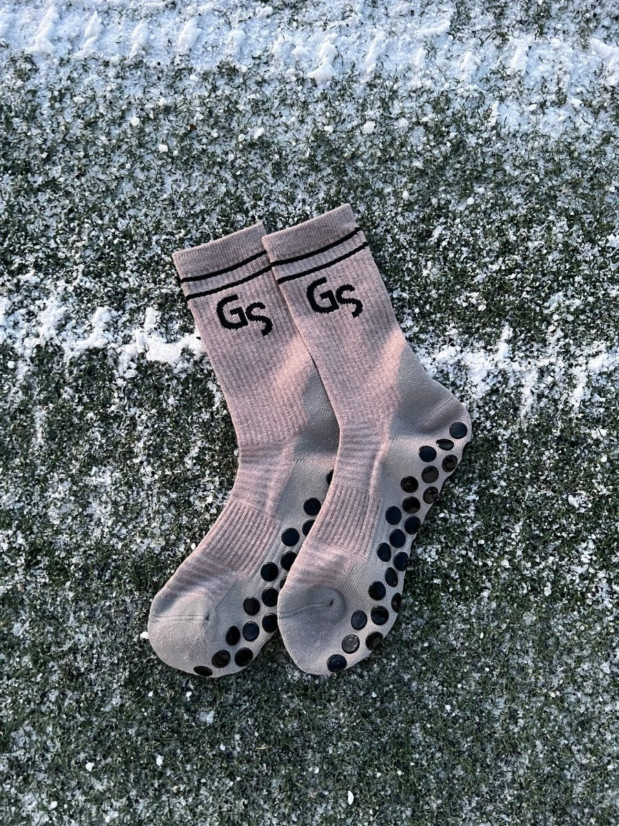 2.0 Ull - Grå gripsokker med svart logo - GSPERFORMANCE