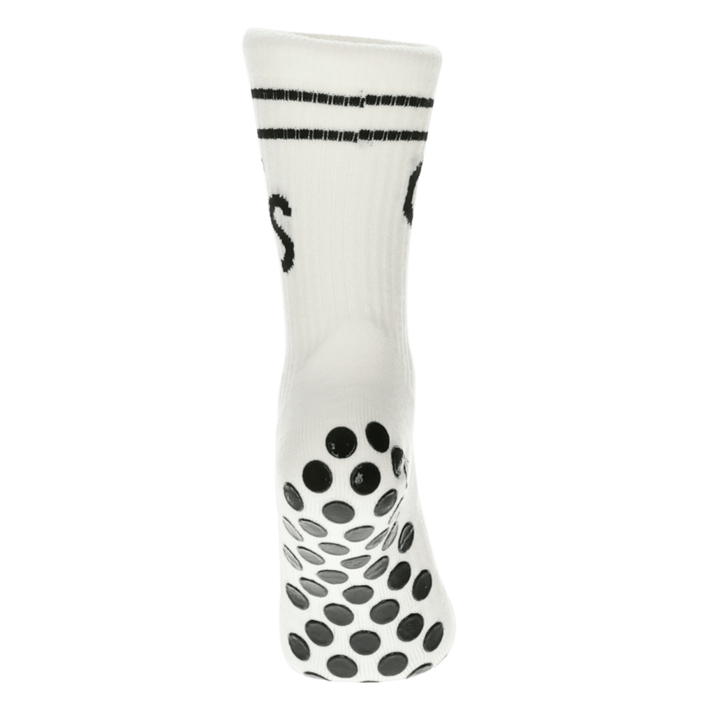 2.0 Ull - Hvite gripsokker med svart logo - GSPERFORMANCE