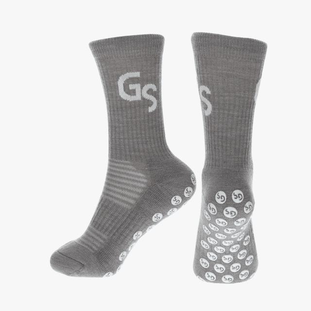 Alpakka Ull Gripsocks - Grå/hvit - GSPERFORMANCE