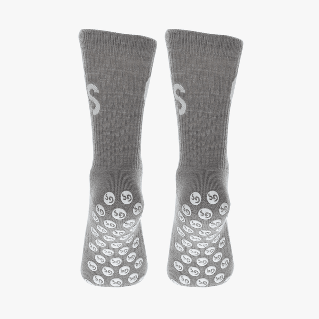 Alpakka Ull Gripsocks - Grå/hvit - GSPERFORMANCE