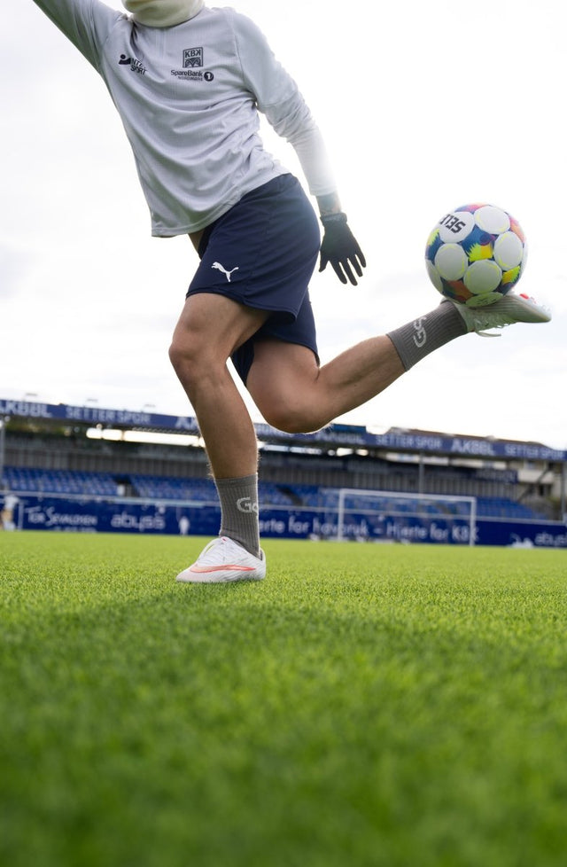 Alpakka Ull Gripsocks - Grå/hvit - GSPERFORMANCE