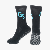 Alpakka Ull Gripsocks - Svart/turquoise - GSPERFORMANCE