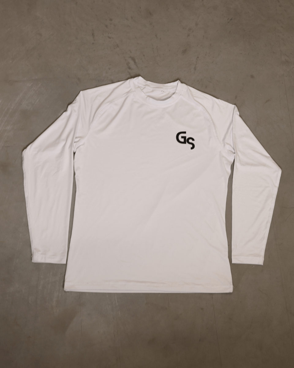 GS Baselayer langermet - Hvit og svart - GSPERFORMANCE