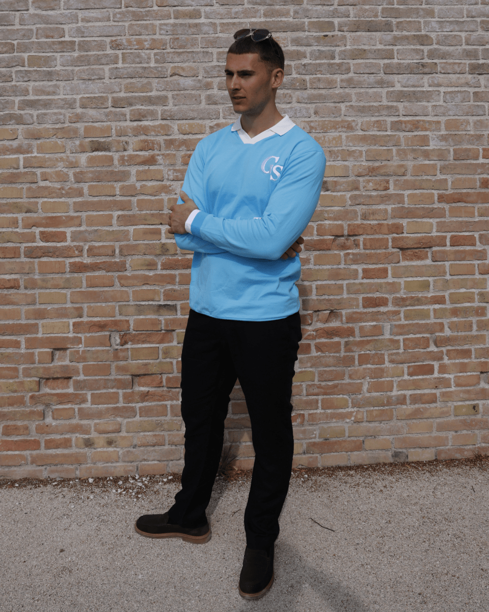 GS Polo genser - Blå og hvit︱LIMITED EDITION - GSPERFORMANCE