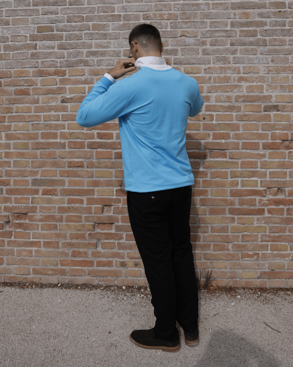 GS Polo genser - Blå og hvit︱LIMITED EDITION - GSPERFORMANCE