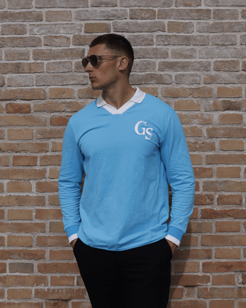GS Polo genser - Blå og hvit︱LIMITED EDITION - GSPERFORMANCE
