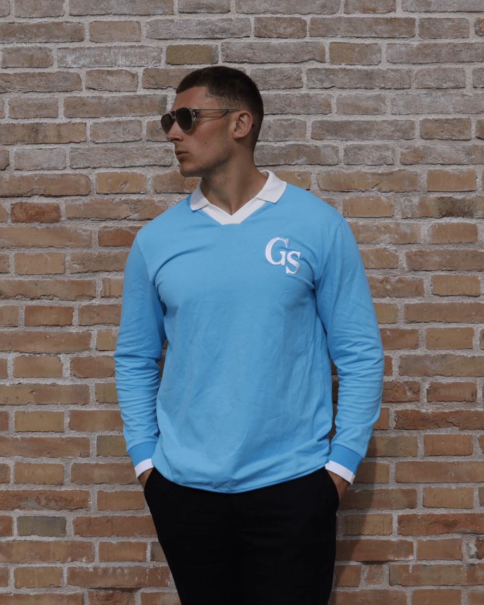 GS Polo genser - Blå og hvit︱LIMITED EDITION - GSPERFORMANCE