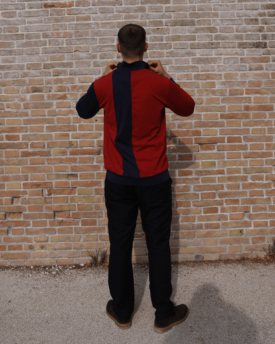 GS Polo genser - Navy og vinrød︱LIMITED EDITION - GSPERFORMANCE