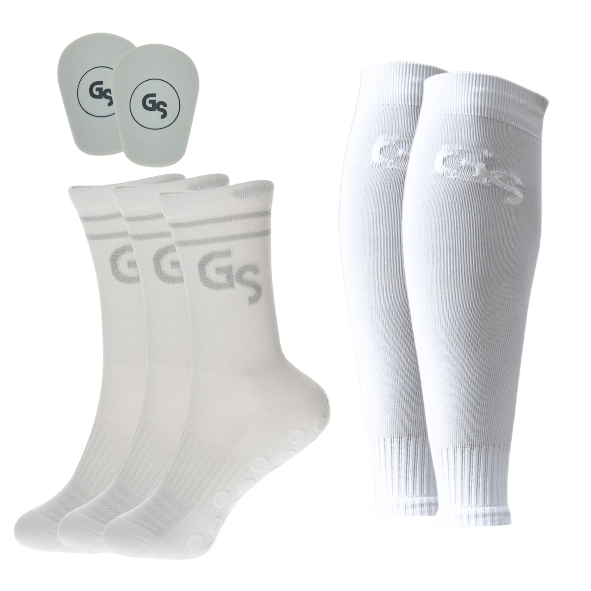 Hvite 2.0 Standard Gripsokker & Sleeves Bundle - GSPERFORMANCE