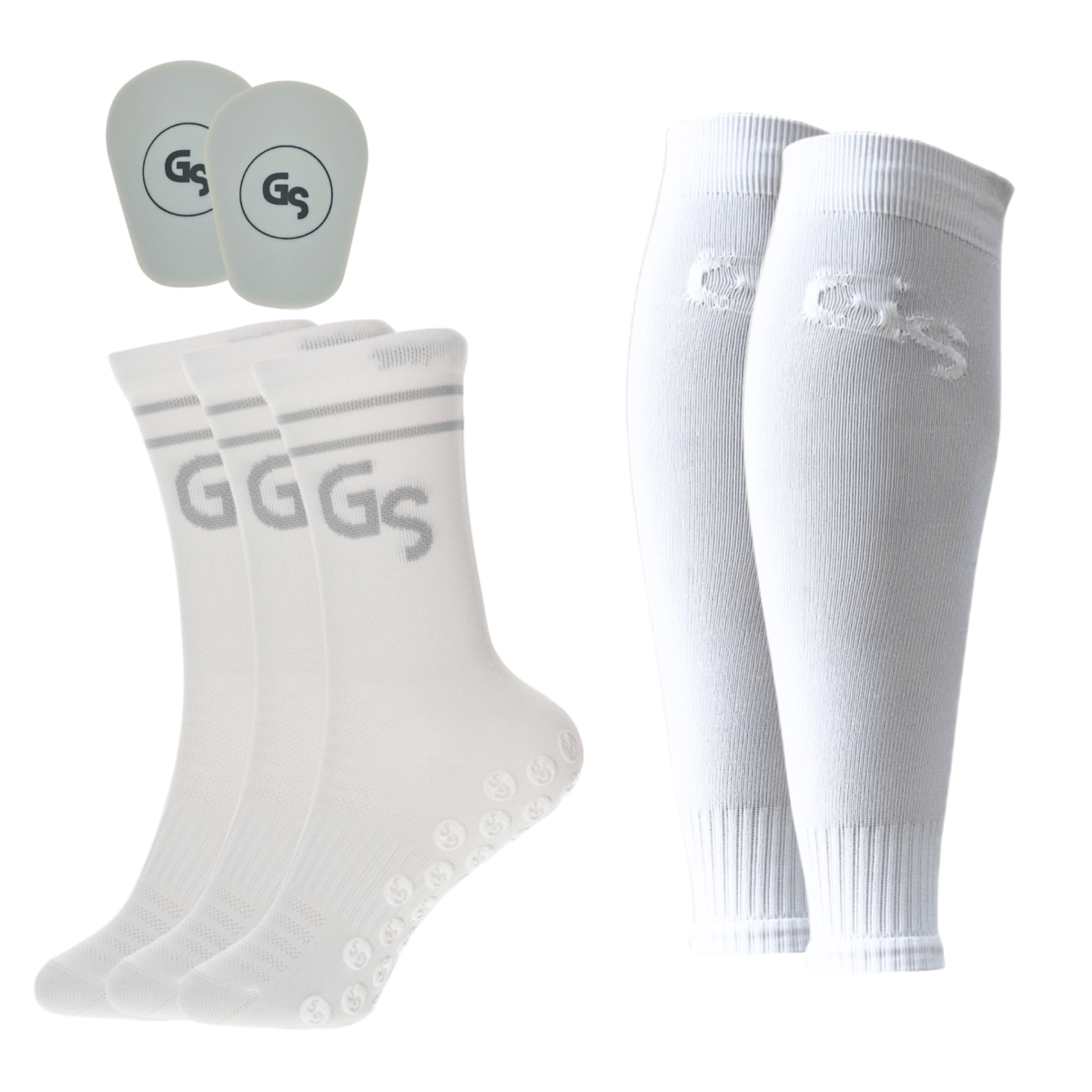 Hvite 2.0 Tynne Gripsokker & Sleeves Bundle - GSPERFORMANCE
