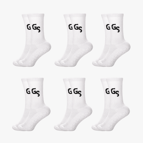 Hvite gripsocks (6pk) | 2026 versjon - GSPERFORMANCE