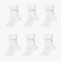 Hvite gripsocks (6pk) | 2026 versjon - GSPERFORMANCE