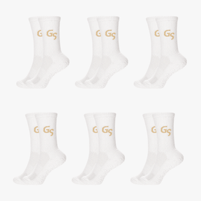 Hvite gripsocks (6pk) | 2026 versjon - GSPERFORMANCE