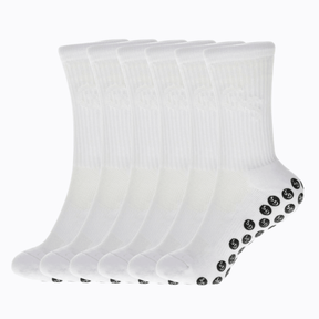 Hvite gripsocks - 6pk - GSPERFORMANCE