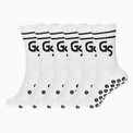 Hvite gripsocks med svart logo - 6pk - GSPERFORMANCE
