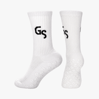 Hvite gripsocks - svart logo | 2026 versjon - GSPERFORMANCE