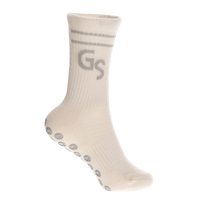 Hvite Ull gripsocks med grå logo︱2025 VERSJON - GSPERFORMANCE