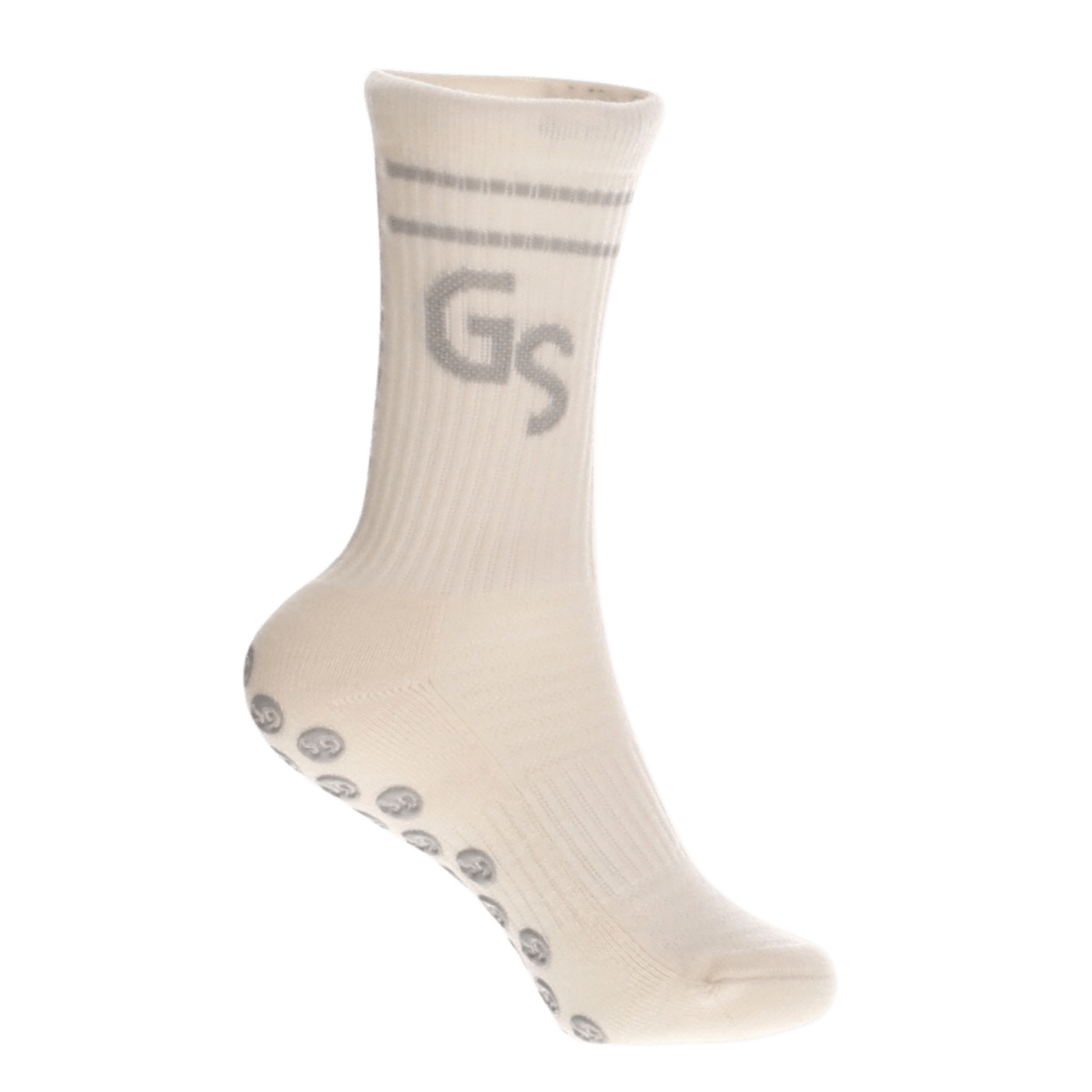 Hvite Ull gripsocks med grå logo︱2025 VERSJON - GSPERFORMANCE