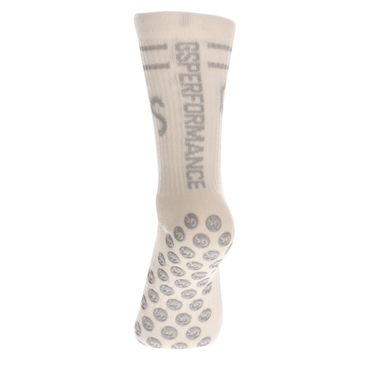 Hvite Ull gripsocks med grå logo︱2025 VERSJON - GSPERFORMANCE