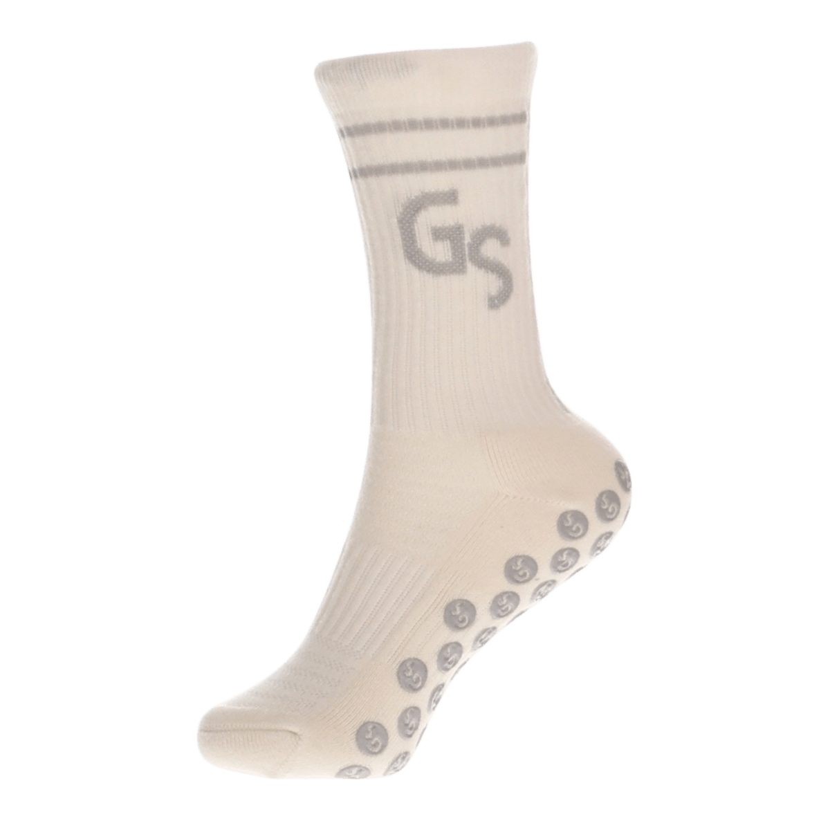 Hvite Ull gripsocks med grå logo︱2025 VERSJON - GSPERFORMANCE