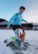 Hvite Ull gripsocks med grå logo︱VINTER 25/26 VERSJON - GSPERFORMANCE