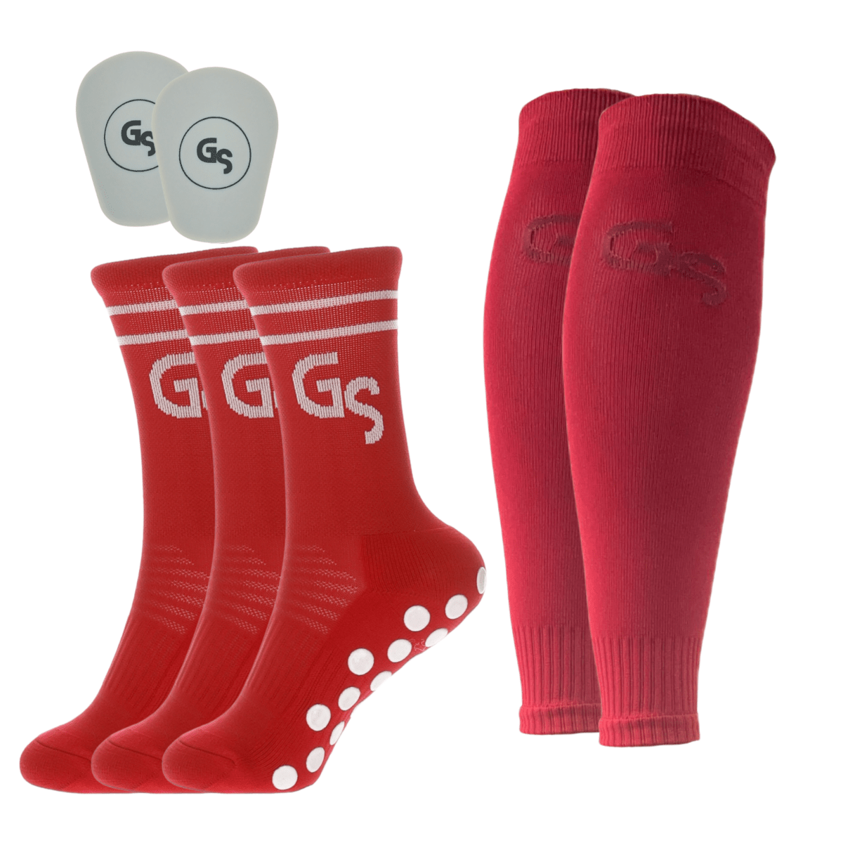 Mørke Røde Standard Gripsokker & Sleeves Bundle - GSPERFORMANCE