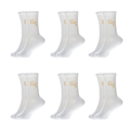 Standard gripsocks beige logo - Hvite (6pk) | 2026 versjon - GSPERFORMANCE