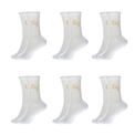 Standard gripsocks beige logo - Hvite (6pk) | 2026 versjon - GSPERFORMANCE