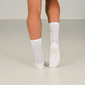 Standard - Hvite Gripsocks med turkis logo - GSPERFORMANCE